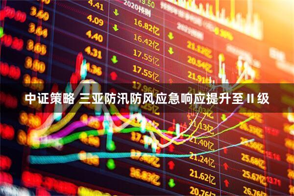中证策略 三亚防汛防风应急响应提升至Ⅱ级