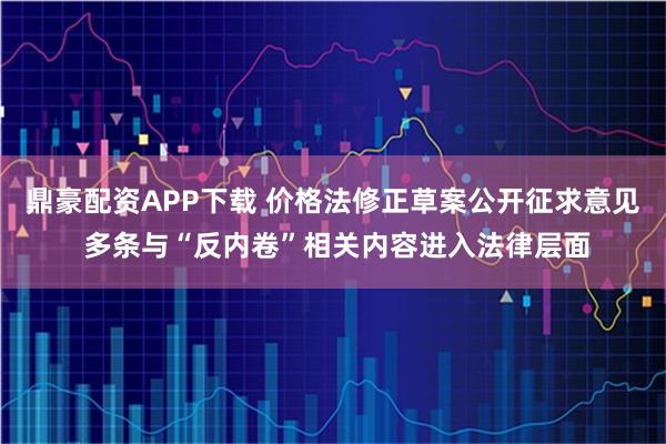 鼎豪配资APP下载 价格法修正草案公开征求意见 多条与“反内卷”相关内容进入法律层面