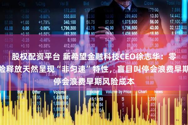 股权配资平台 新希望金融科技CEO徐志华:零售信贷风险释放天然呈现“非匀速”特性,盲目叫停会浪费早期风险成本